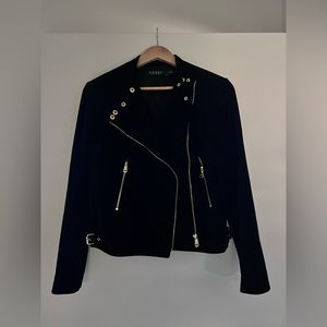 Ralph Lauren fitted black velvet jacket, pristine condition